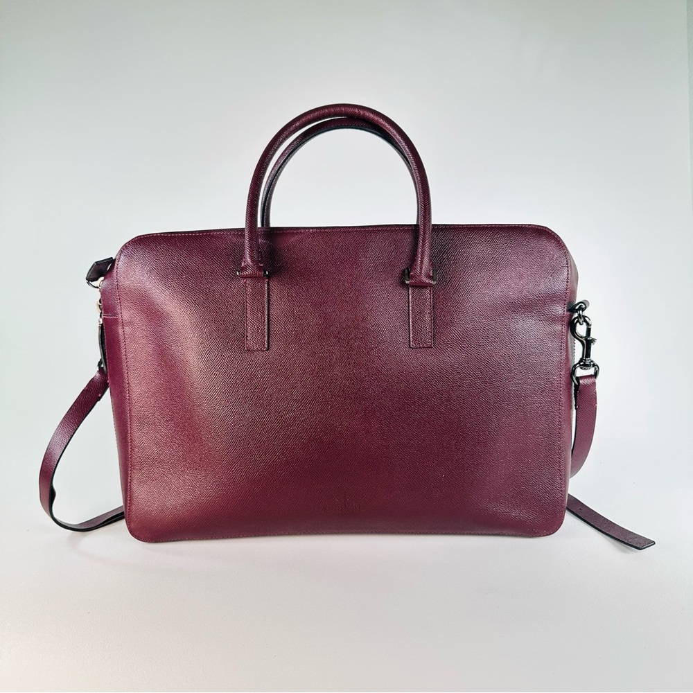 Valentino Garavani Leather Briefcase with Detachable Shoulder Strap